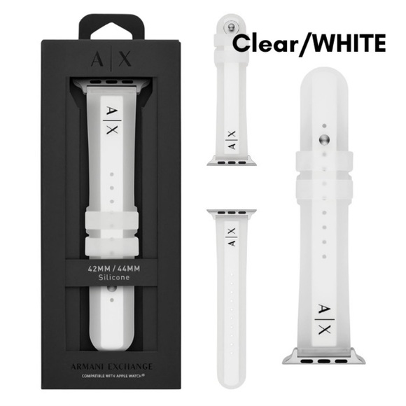 A/X Armani Exchange | Unisex Apple Watch Band, Silicone Sz 42MM / 44 MM New/Tag - Picture 1 of 7